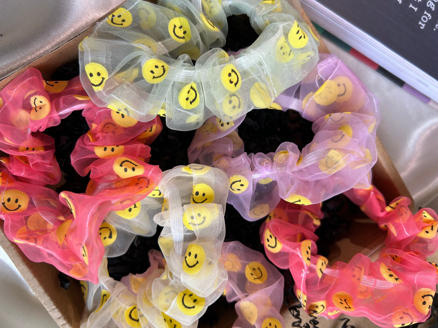 Set of 3 smile scrunchy