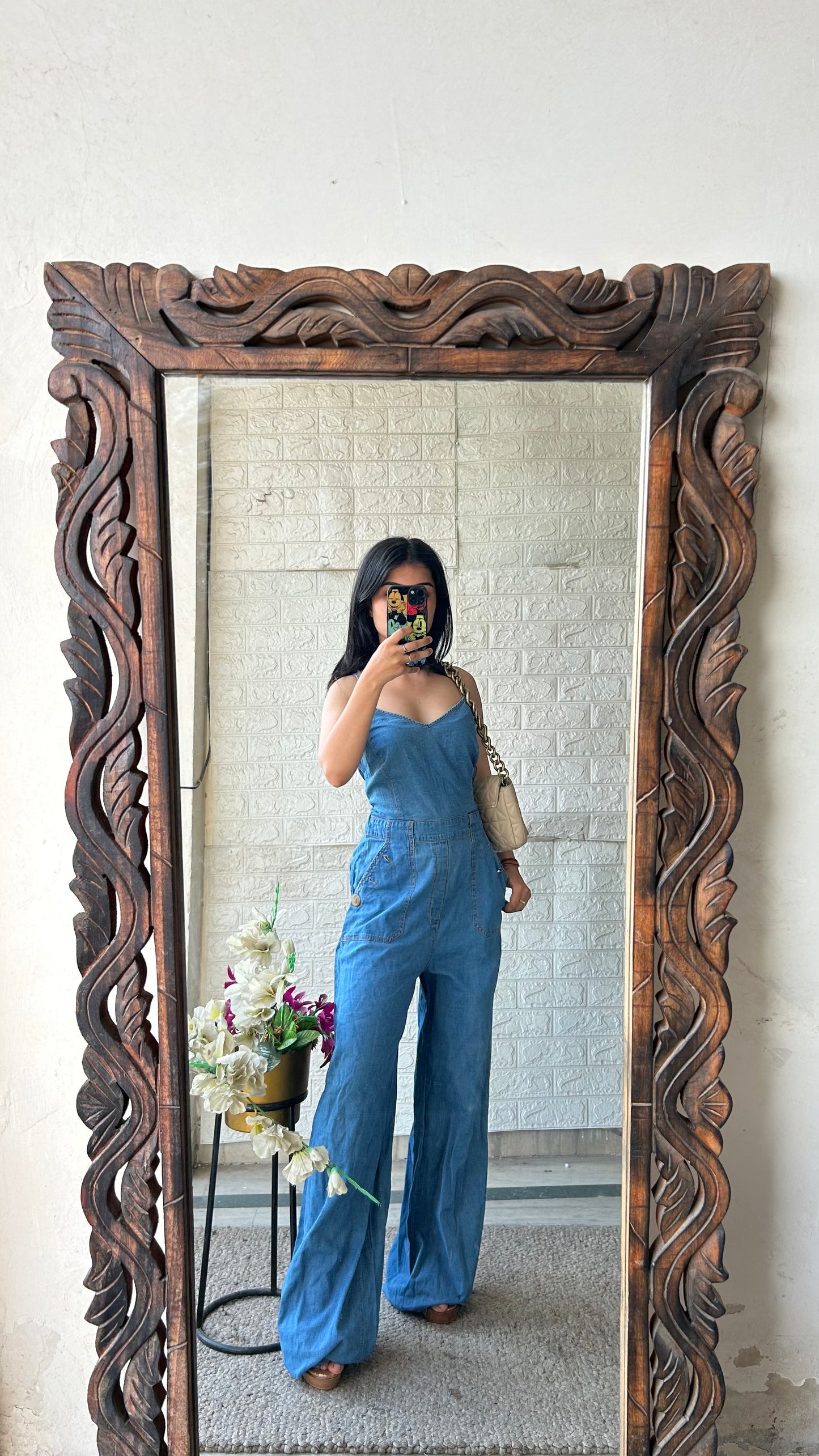 Denim jumpsuit 32 bust