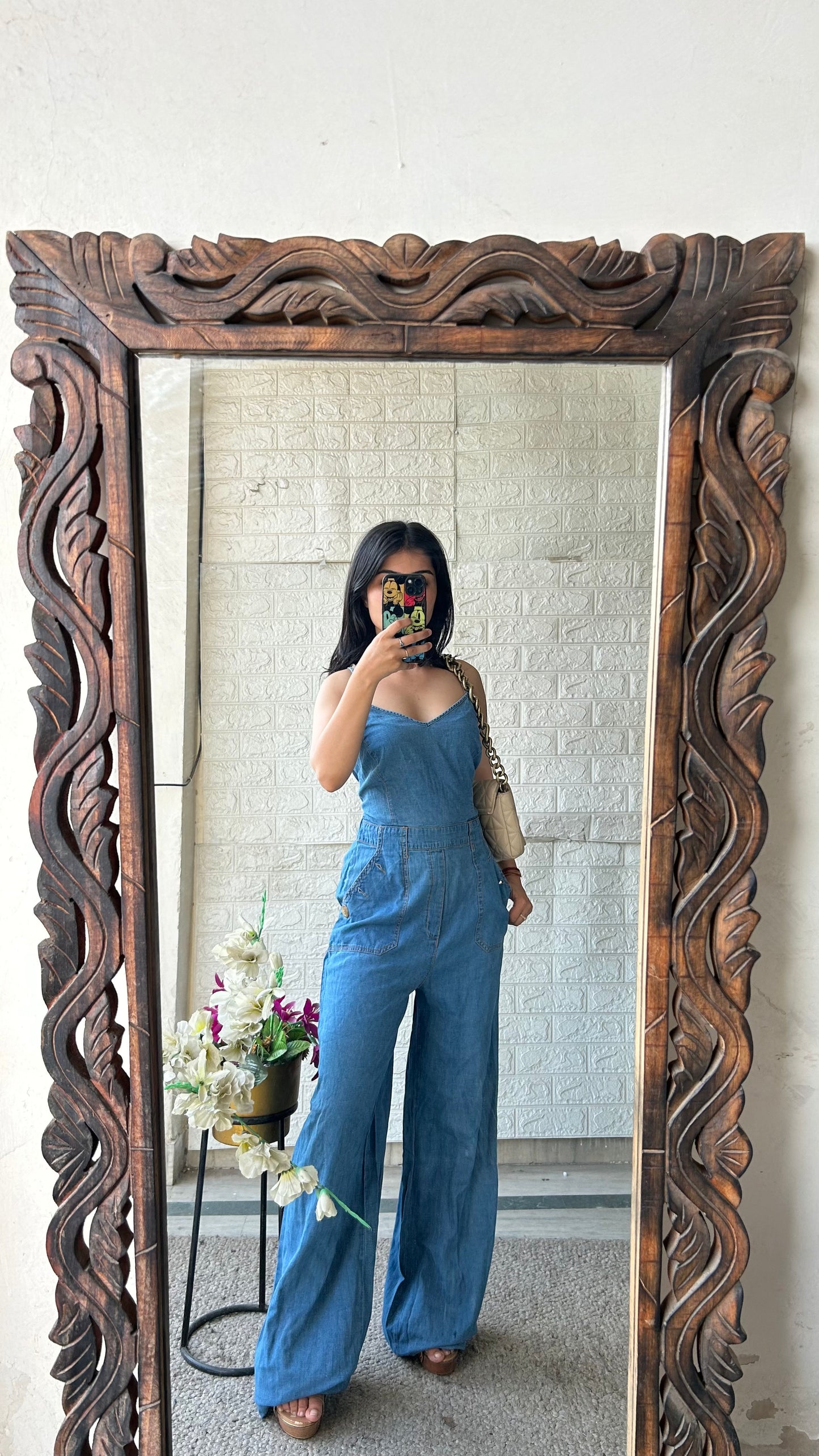 Denim jumpsuit 32 bust